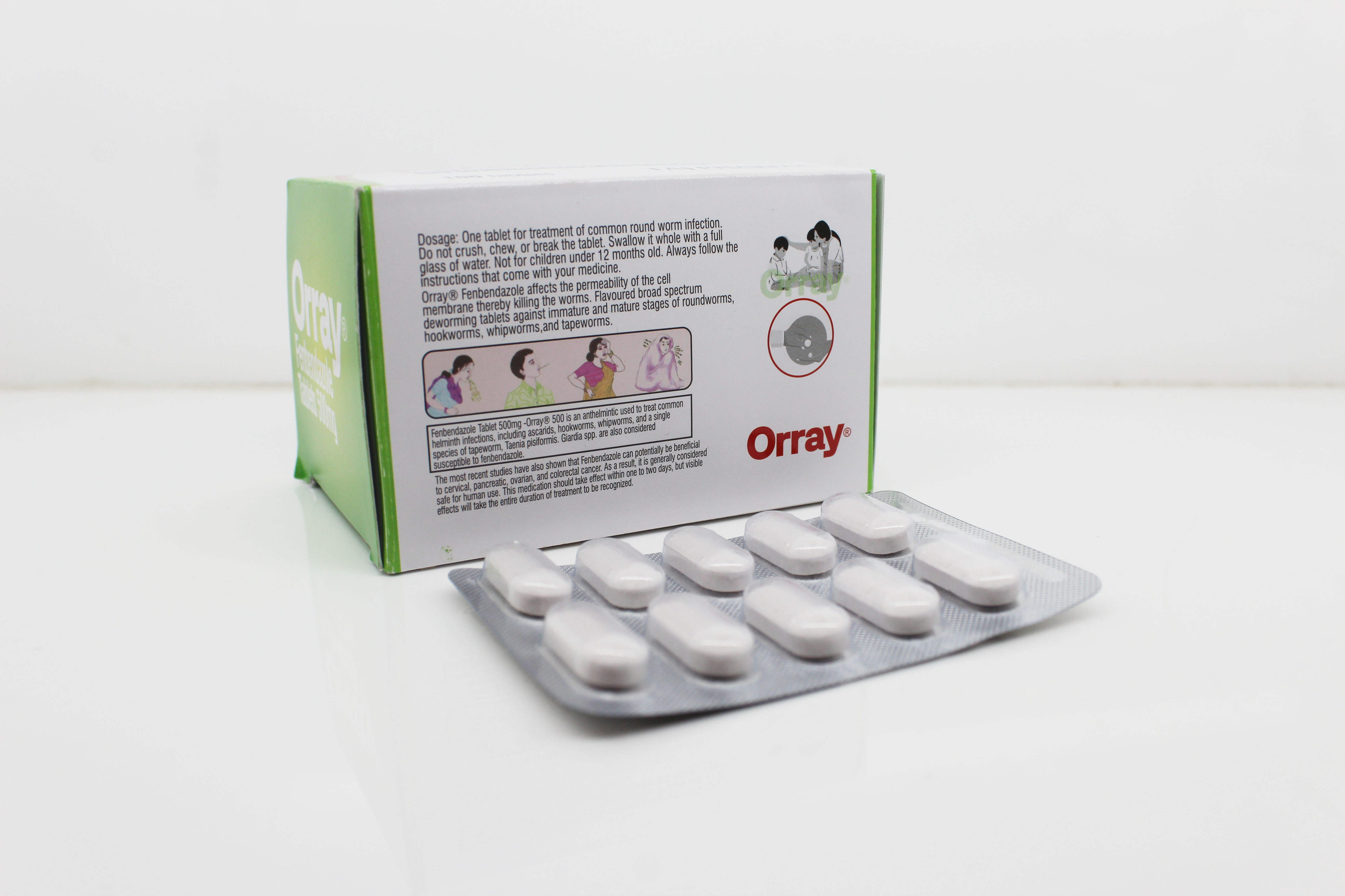 Fenbendazole Tablets 500mg - Fenbendazole Tablets 500mg Supplier In Vapi, Gujarat manufactured by Taj Pharma India for global export